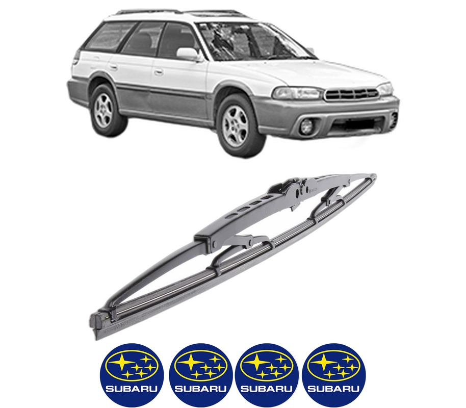 Stergator lamela spate SUBARU LEGACY OUTBACK (BG) din 1996 - 1999, pentru luneta auto, Bosch Twin, din cauciuc siliconat rezistent, 4 Stickere Auto SUBARU