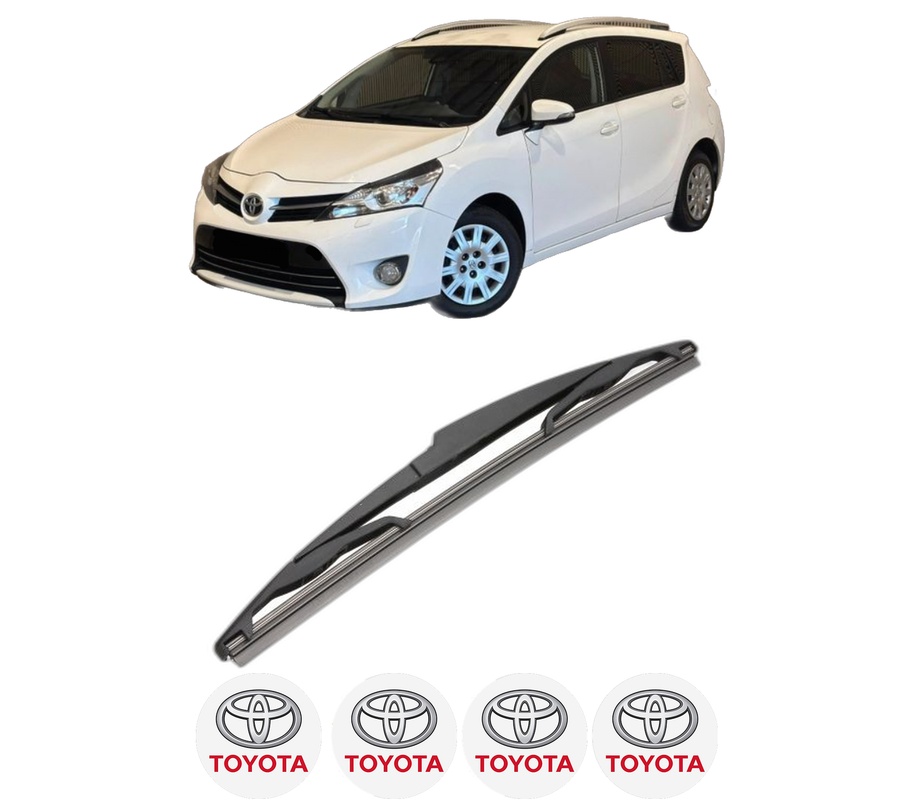 Stergator lamela spate TOYOTA VERSO (_R2_) din 2009 - 2018, pentru luneta auto, Valeo Silencio, din cauciuc siliconat rezistent, 4 Stickere Auto TOYOTA