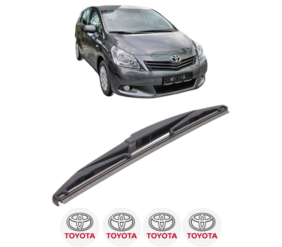 Stergator lamela spate TOYOTA VERSO VAN (_R2_) din 2009 - 2018, pentru luneta auto, Bosch Twin, din cauciuc siliconat rezistent, 4 Stickere Auto TOYOTA