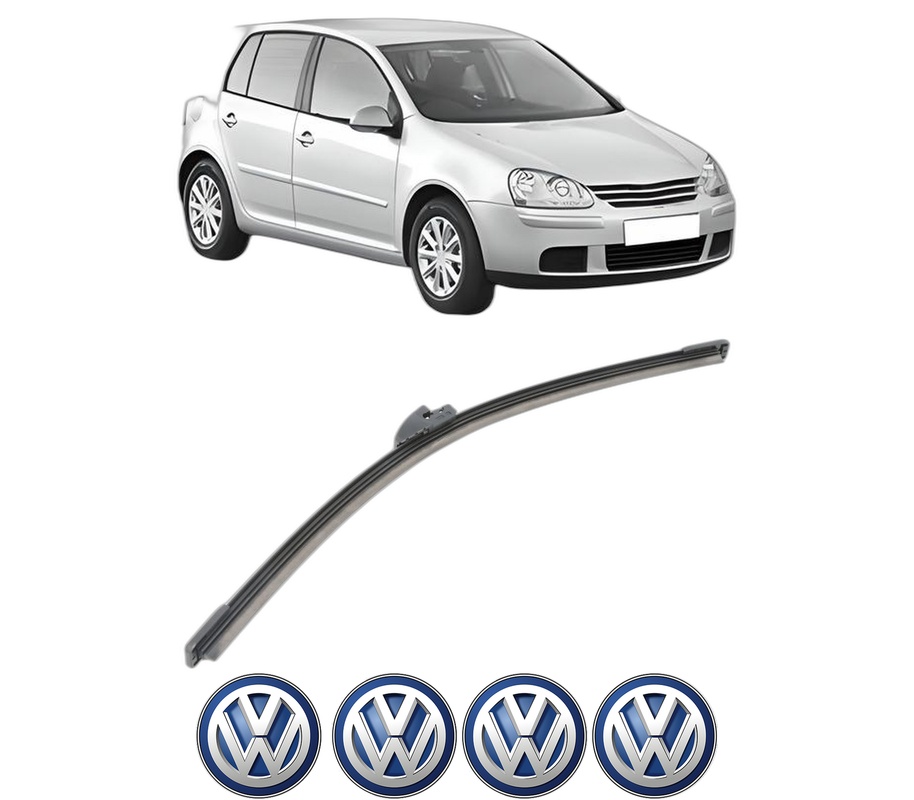 Stergator lamela spate Volkswagen GOLF V (1K1) din 2003 - 2009, pentru luneta auto, Bosch Aerotwin, din cauciuc siliconat rezistent, 4 Stickere Auto VW