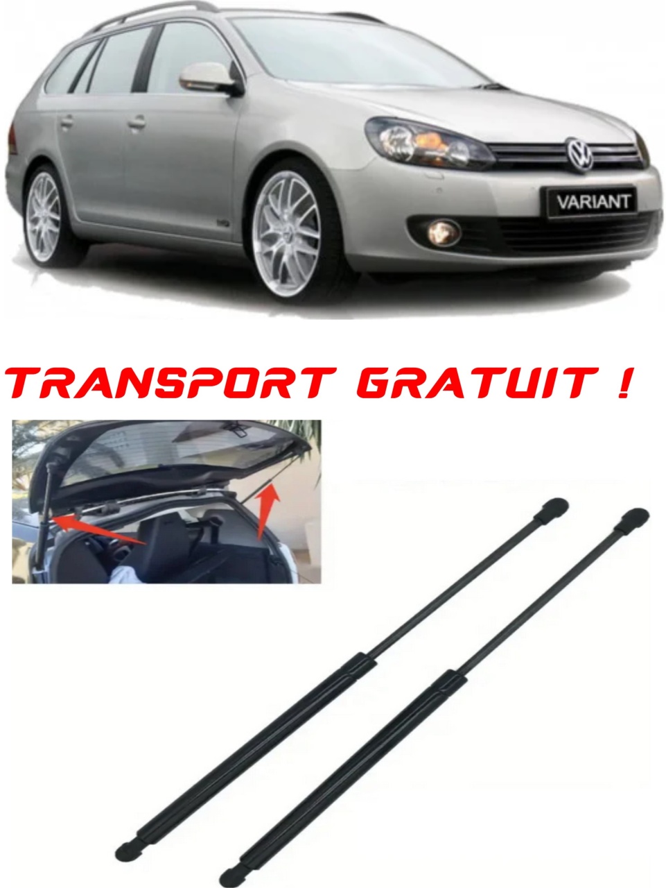 Set 2 amortizoare Haion portbagaj pentru masina VOLKSWAGEN GOLF VI Variant (AJ5)