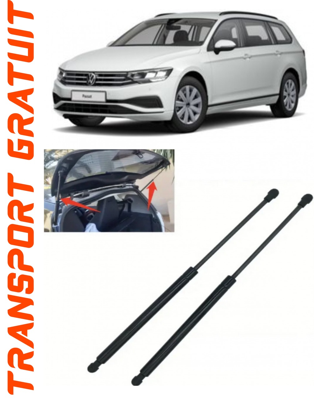 Set 2 amortizoare Haion portbagaj pentru masina VOLKSWAGEN Passat Alltrack B8