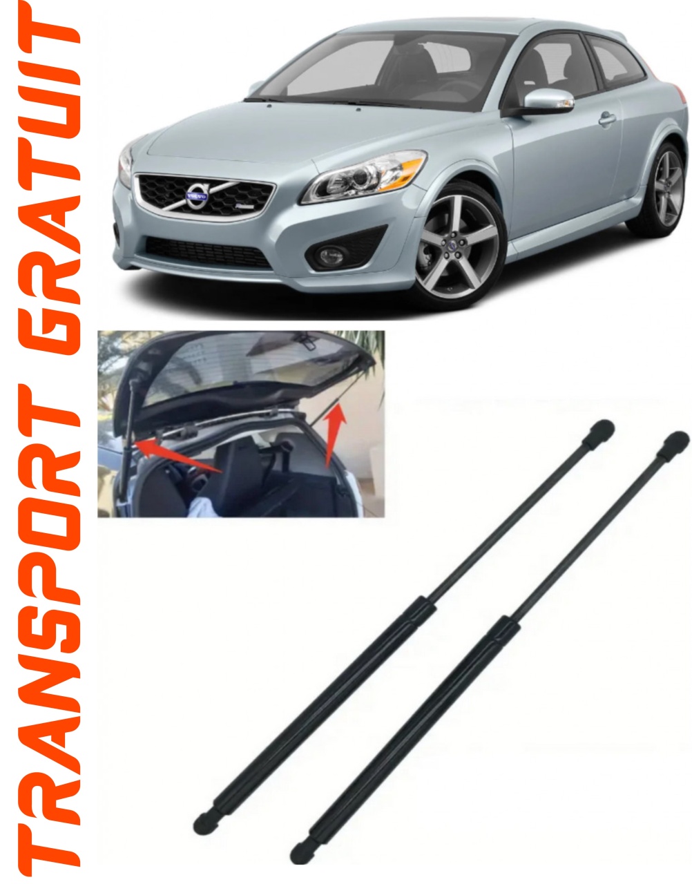 Set 2 amortizoare Haion portbagaj pentru masina Volvo C30