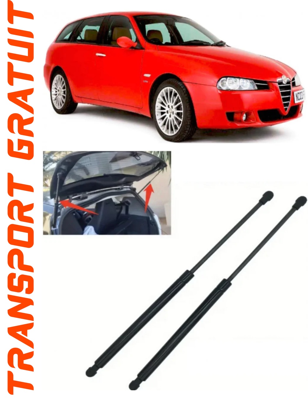 Set 2 amortizoare Haion portbagaj pentru masina Alfa Romeo 156