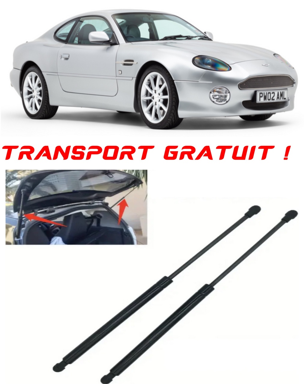 Set 2 amortizoare Haion portbagaj pentru masina Aston Martin DB7 Volante