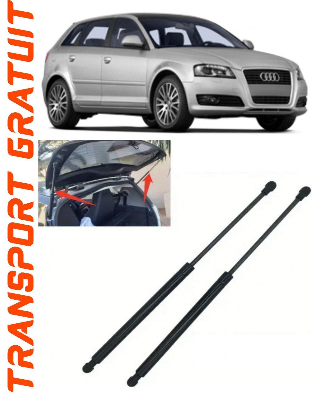 Set 2 amortizoare Haion portbagaj pentru masina AUDI A3