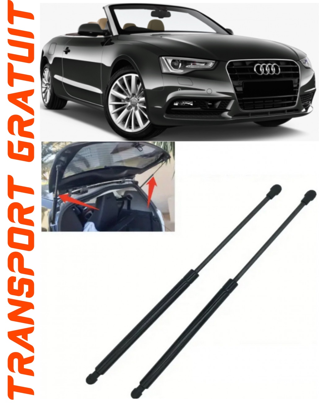 Set 2 amortizoare Haion portbagaj pentru masina AUDI A5 Convertible