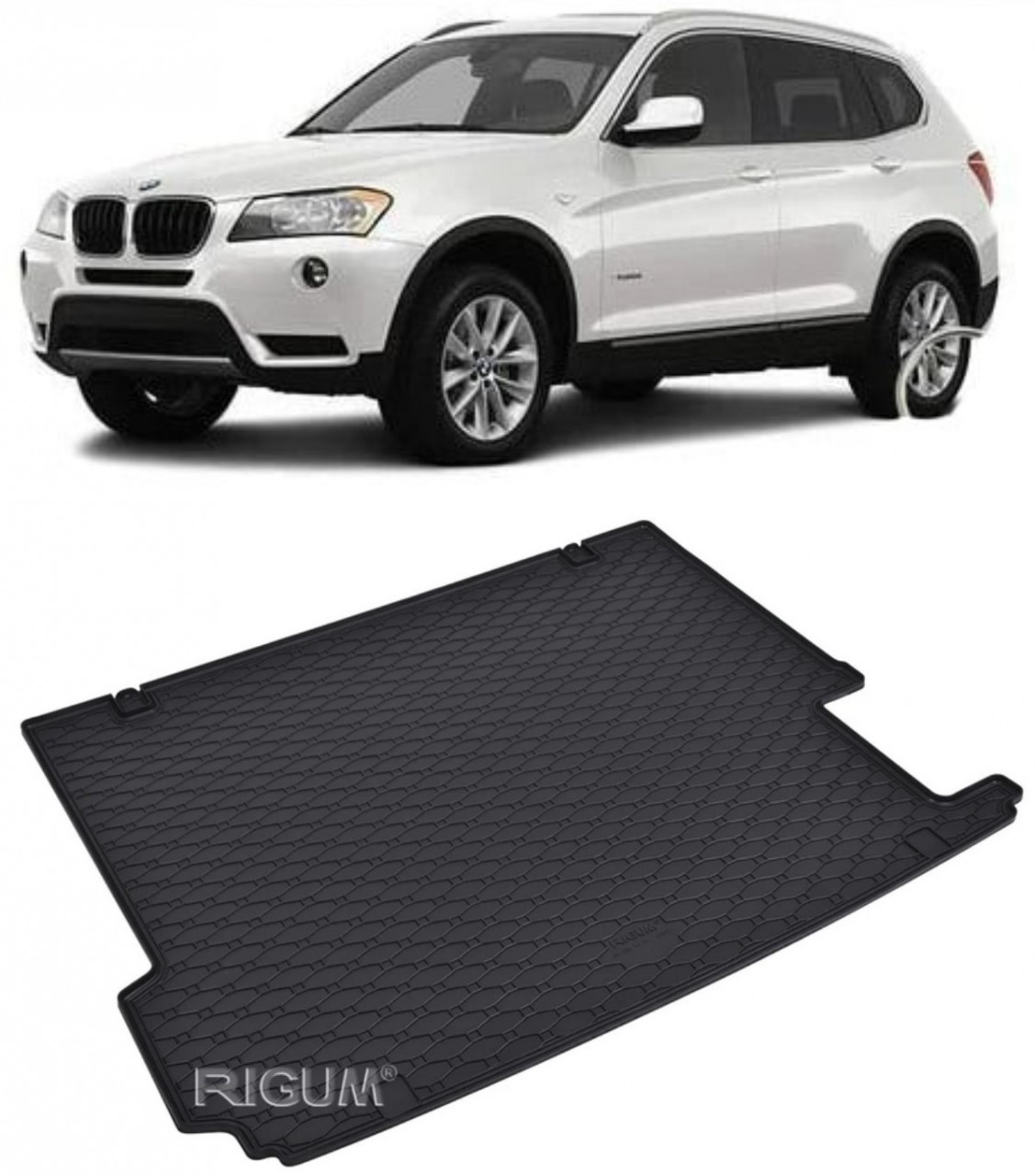 Tavita auto BMW Seria X3 2010-2017, protectie portbagaj, Cri-Flo, din cauciuc 100%, compatibil cu autoturismul BMW Seria X3