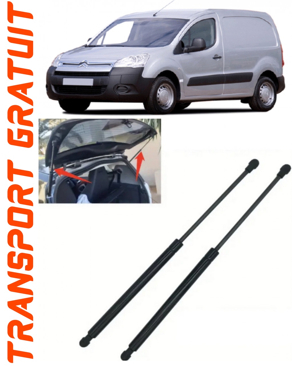Set 2 amortizoare Haion portbagaj pentru masina Citroen Berlingo