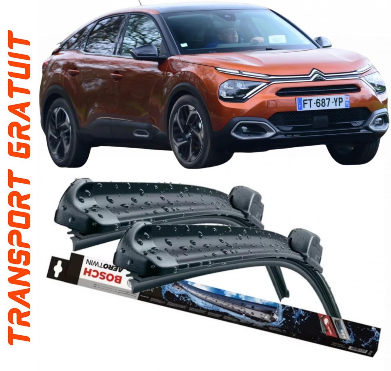 Stergatoare auto dedicat cu masina Citroen C4