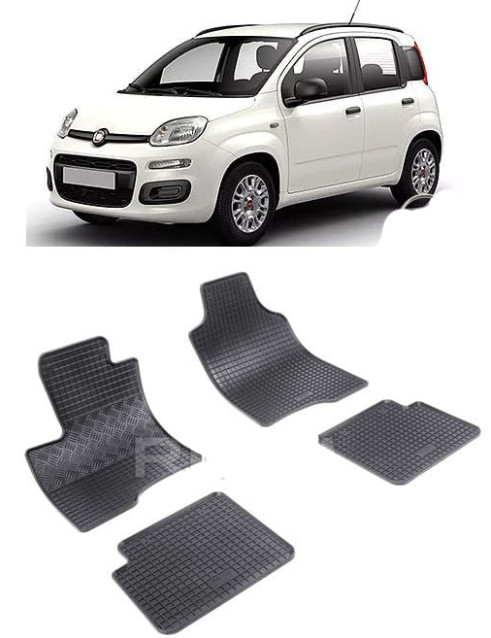 Set 4 covorase Fiat Panda 2012-prezent, din cauciuc 100%, compatibile cu autoturismul FIAT Panda