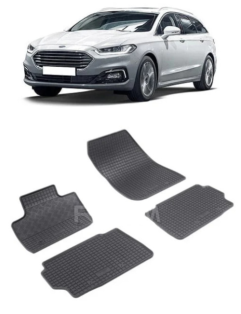 Set 4 covorase Ford Mondeo 2014-2022, din cauciuc 100%, compatibile cu autoturismul FORD Mondeo