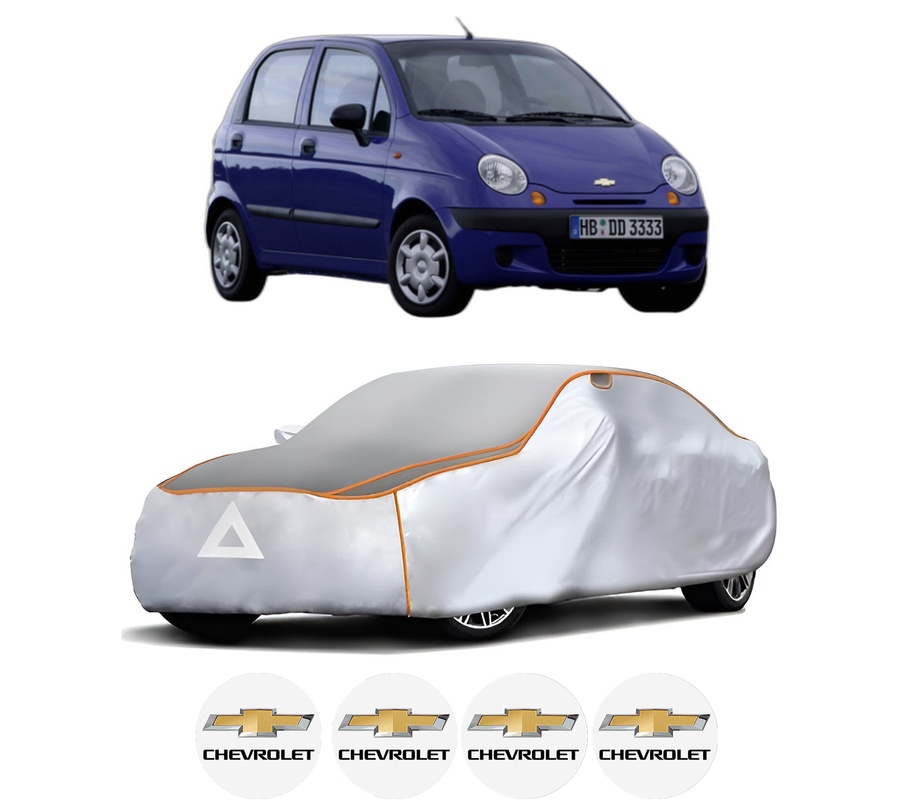 Husa Prelata Antigrindina Auto CHEVROLET SPARK (M150) din 2000-2006, Protectie auto contra intemperiilor la grindina, Waterproof, 4x Stickere auto CHEVROLET