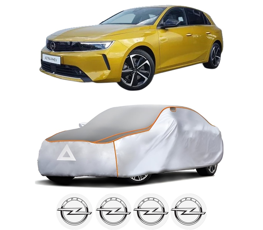 Husa Prelata Antigrindina Auto OPEL ASTRA L (OV5) din 2021-2023, Protectie auto contra intemperiilor la grindina, Waterproof, 4x Stickere auto OPEL