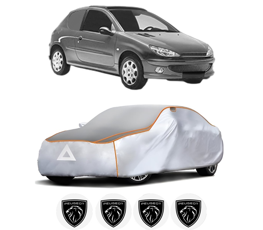 Husa Prelata Antigrindina Auto PEUGEOT 206 Van din 2001-2009, Protectie auto contra intemperiilor la grindina, Waterproof, 4x Stickere auto PEUGEOT