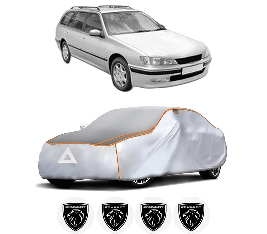 Husa Prelata Antigrindina Auto PEUGEOT 406 Break (8E/F) din 1996-2004, Protectie auto contra intemperiilor la grindina, Waterproof, 4x Stickere auto PEUGEOT