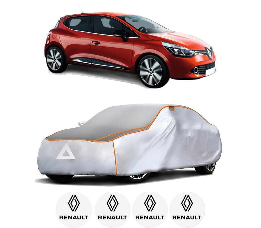 Husa Prelata Antigrindina Auto RENAULT CLIO IV Grandtour (KH_) din 2012-2021, Protectie auto contra intemperiilor la grindina, Waterproof, 4x Stickere auto RENAULT