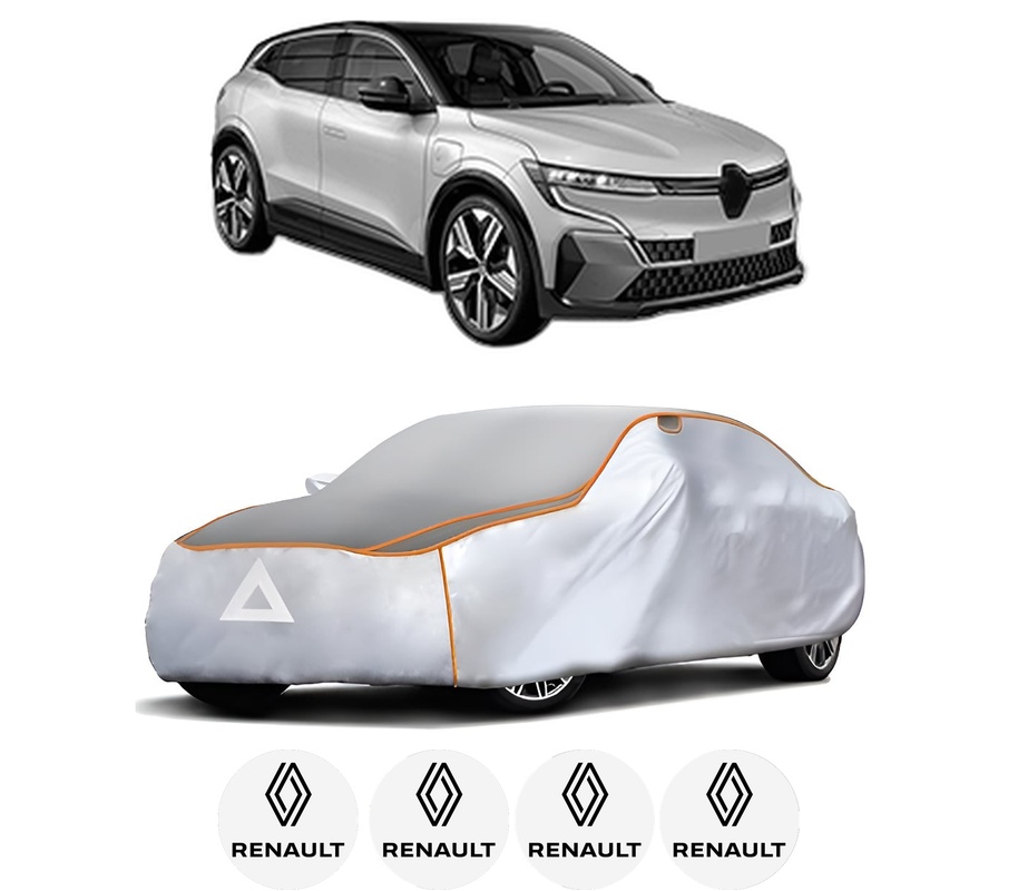 Husa Prelata Antigrindina Auto RENAULT MEGANE E-TECH SUV din 2021, Protectie auto contra intemperiilor la grindina, Waterproof, 4x Stickere auto RENAULT