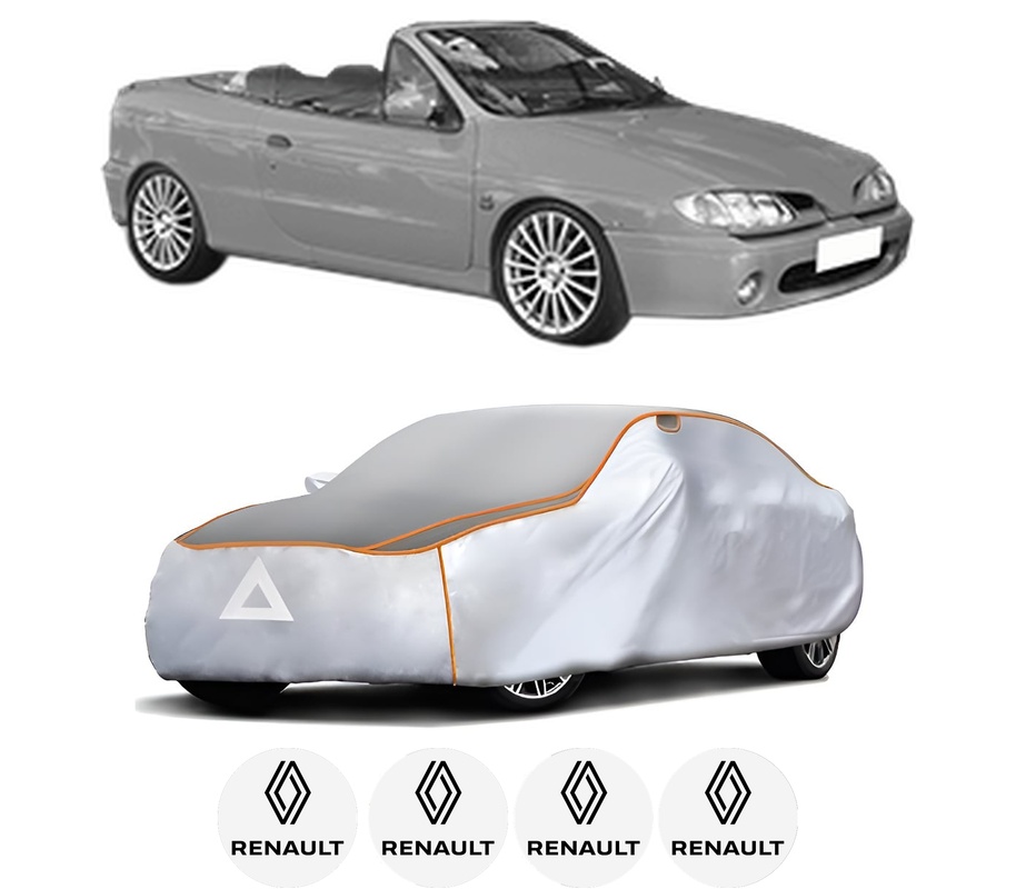 Husa Prelata Antigrindina Auto RENAULT MEGANE I Cabriolet (EA0/1_) din 1996-2003, Protectie auto contra intemperiilor la grindina, Waterproof, 4x Stickere auto RENAULT