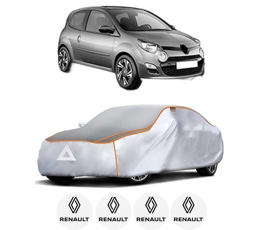 Husa Prelata Antigrindina Auto RENAULT TWINGO II (CN0_) din 2007-2014, Protectie auto contra intemperiilor la grindina, Waterproof, 4x Stickere auto RENAULT
