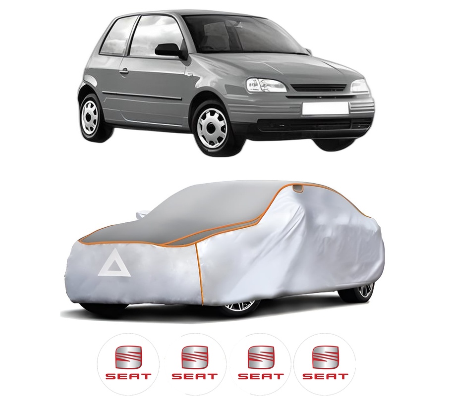 Husa Prelata Antigrindina Auto SEAT AROSA (6H1) din 1997-2004, Protectie auto contra intemperiilor la grindina, Waterproof, 4x Stickere auto SEAT