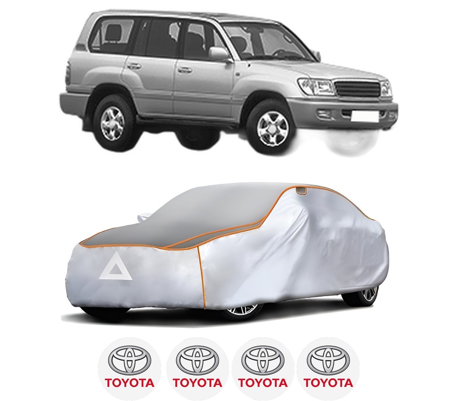 Husa Prelata Antigrindina Auto TOYOTA LAND CRUISER 100 (_J1_) din 1998-2007, Protectie auto contra intemperiilor la grindina, Waterproof, 4x Stickere auto TOYOTA