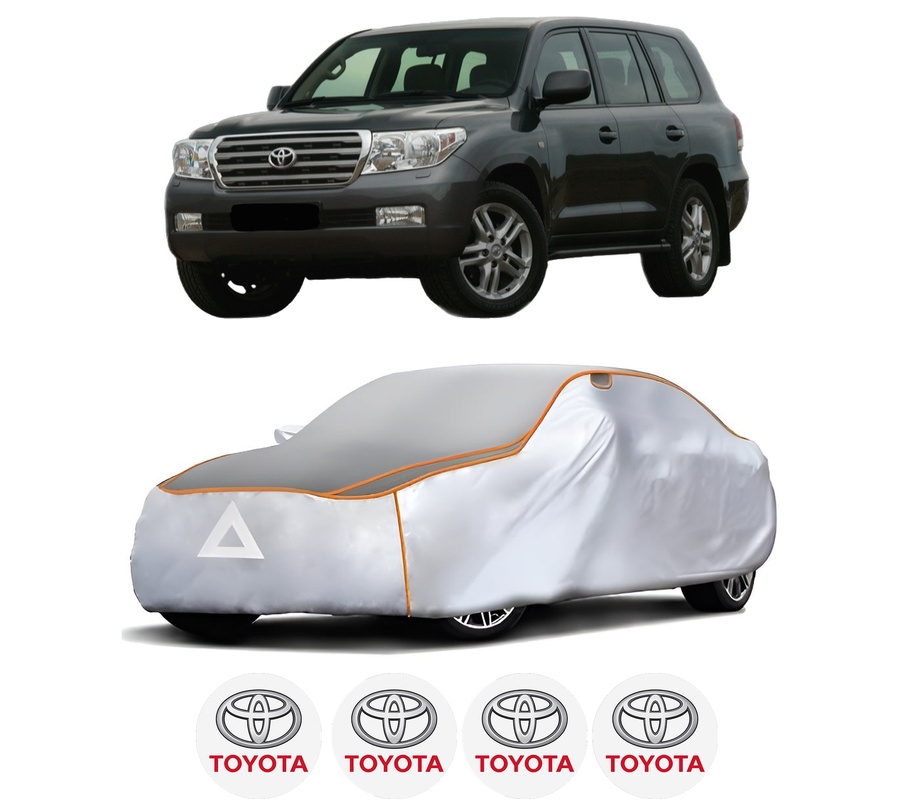 Husa Prelata Antigrindina Auto TOYOTA LAND CRUISER 200 (_J2_) din 2007-2015, Protectie auto contra intemperiilor la grindina, Waterproof, 4x Stickere auto TOYOTA