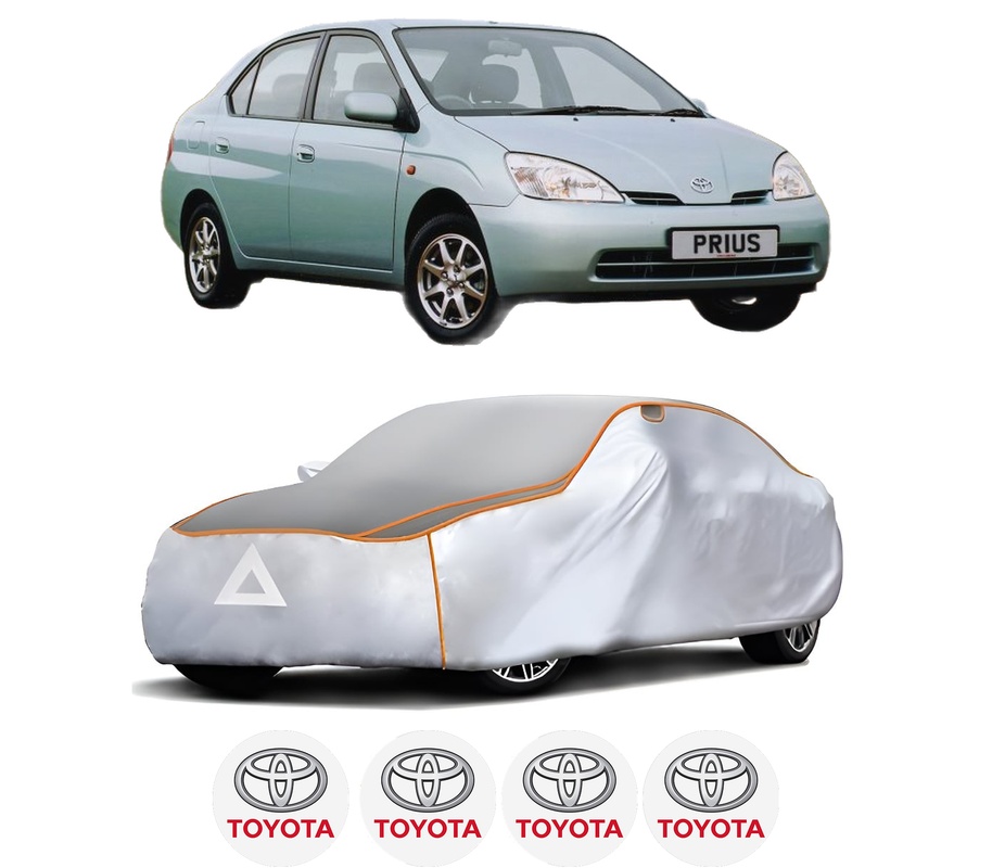 Husa Prelata Antigrindina Auto TOYOTA PRIUS Saloon (_W1_) din 2000-2003, Protectie auto contra intemperiilor la grindina, Waterproof, 4x Stickere auto TOYOTA