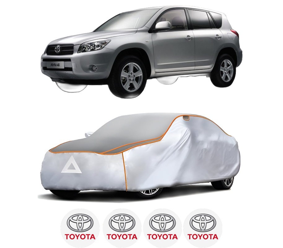Husa Prelata Antigrindina Auto TOYOTA RAV 4 III (_A3_) din 2005-2013, Protectie auto contra intemperiilor la grindina, Waterproof, 4x Stickere auto TOYOTA
