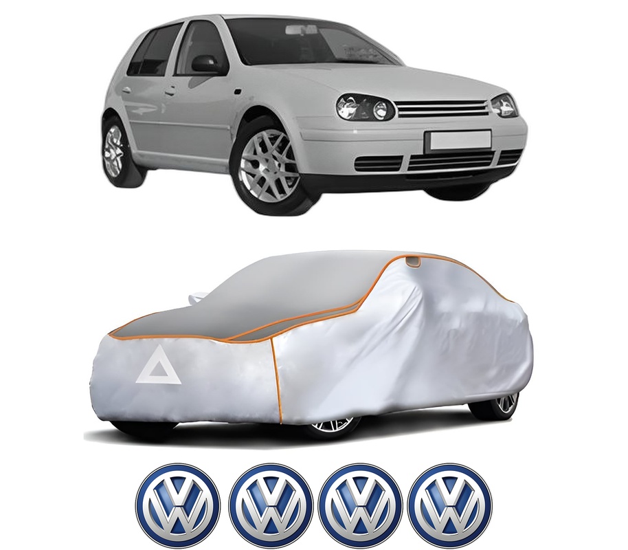 Husa Prelata Antigrindina Auto Volskwagen GOLF IV (9B3) din 2008-2014, Protectie auto contra intemperiilor la grindina, Waterproof, 4x Stickere auto Volskwagen