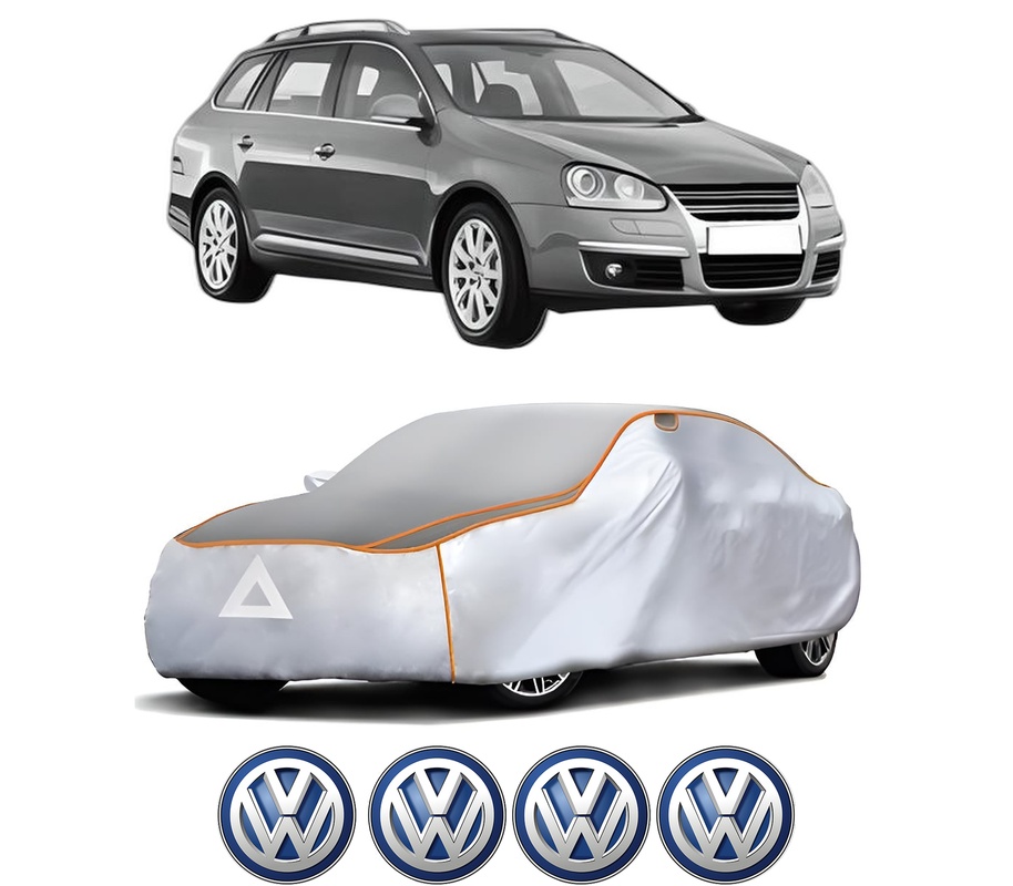 Husa Prelata Antigrindina Auto Volskwagen GOLF V Variant (1K5) din 2007-2009, Protectie auto contra intemperiilor la grindina, Waterproof, 4x Stickere auto Volskwagen