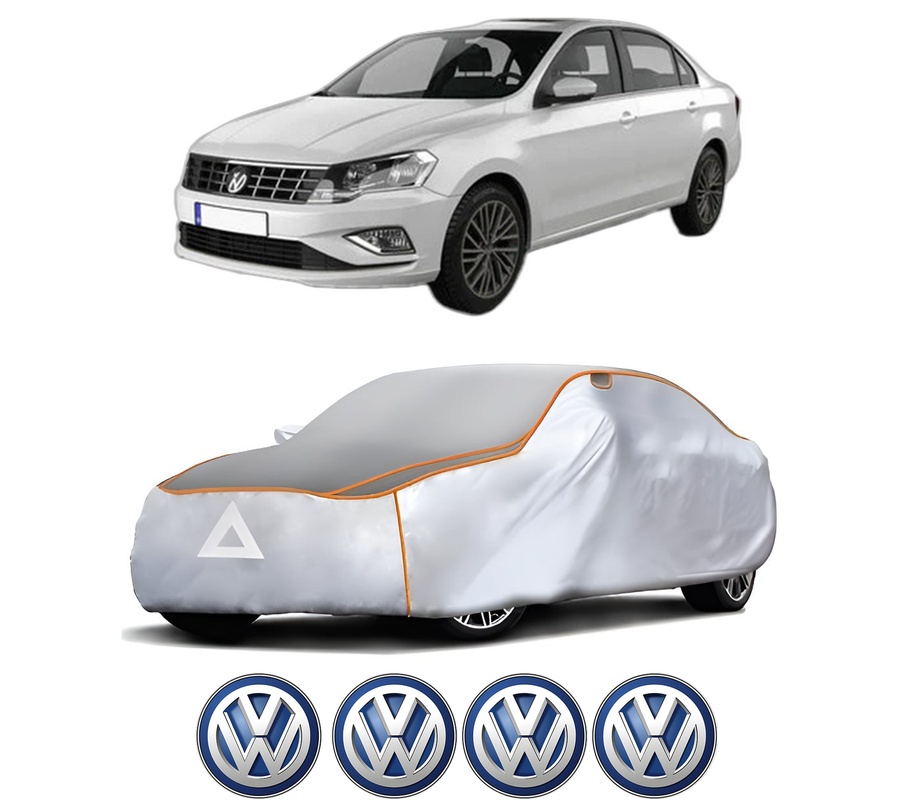 Husa Prelata Antigrindina Auto Volskwagen JETTA IV (162, 163, AV3, AV2) din 2010-2018, Protectie auto contra intemperiilor la grindina, Waterproof, 4x Stickere auto Volskwagen