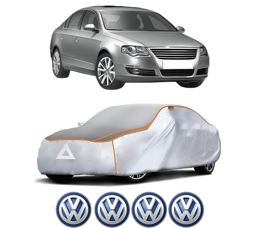 Husa Prelata Antigrindina Auto Volskwagen PASSAT B6 (3C2) din 2005-2010, Protectie auto contra intemperiilor la grindina, Waterproof, 4x Stickere auto Volskwagen