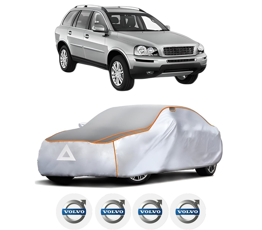 Husa Prelata Antigrindina Auto VOLVO XC90 I VAN (275) din 2013-2014, Protectie auto contra intemperiilor la grindina, Waterproof, 4x Stickere auto VOLVO