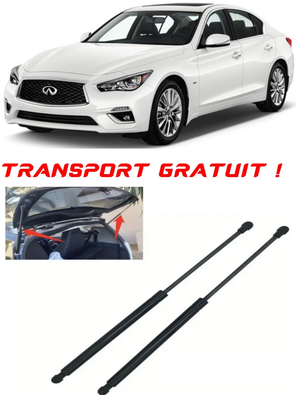 Set 2 amortizoare Haion portbagaj pentru masina Infiniti Q50
