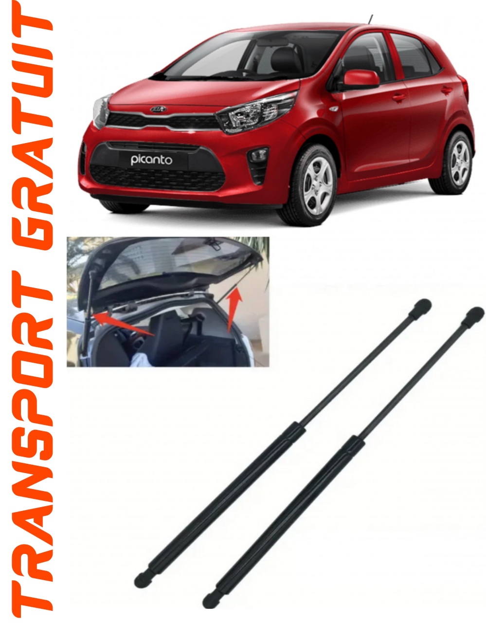 Set 2 amortizoare Haion portbagaj pentru masina Kia Picanto