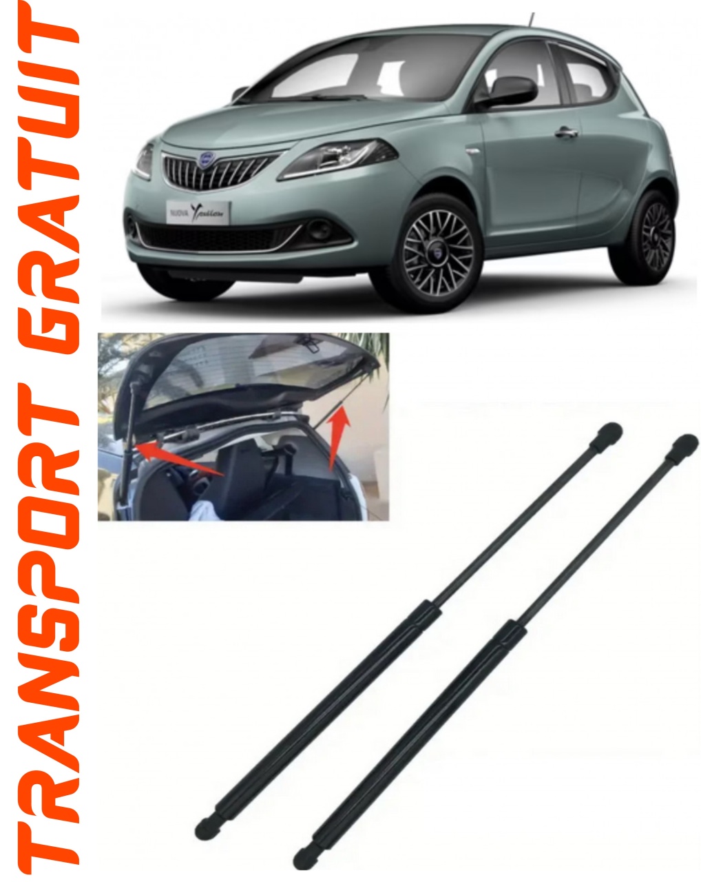 Set 2 amortizoare Haion portbagaj pentru masina Lancia Ypsilon