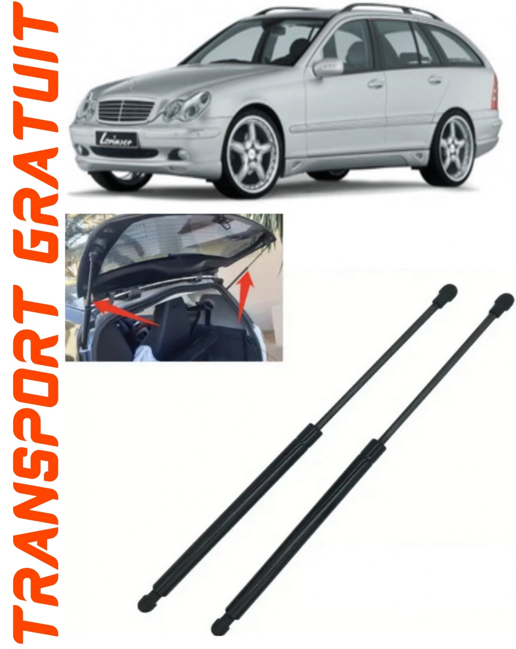 Set 2 amortizoare Haion portbagaj pentru masina Mercedes-benz C-Class