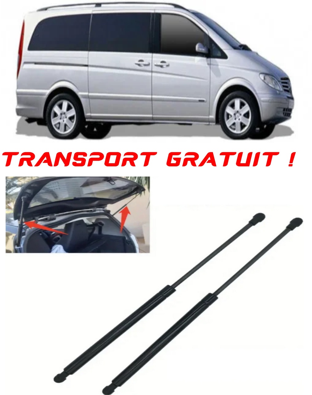 Set 2 amortizoare Haion portbagaj pentru masina Mercedes-benz VITO Bus (W639)