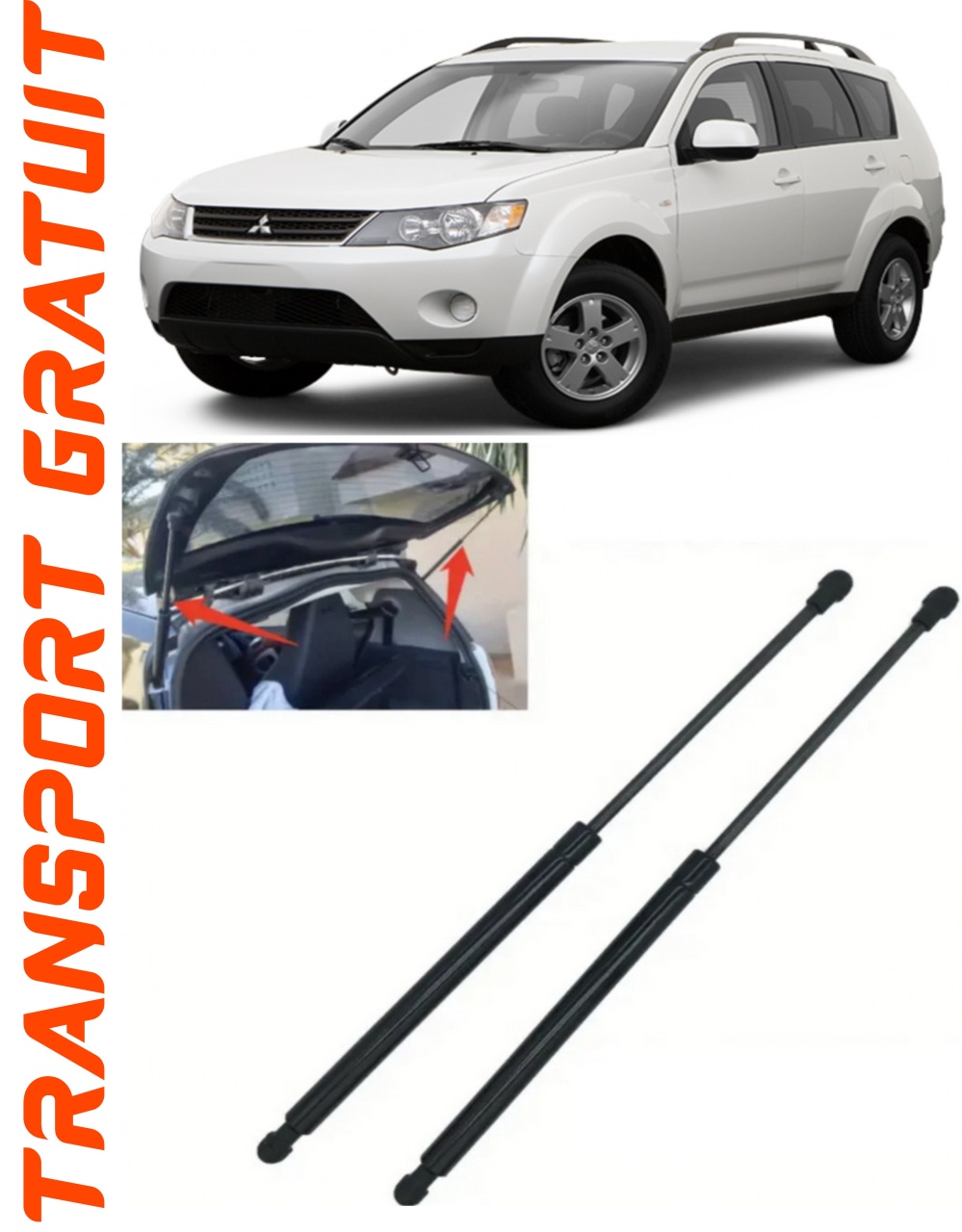 Set 2 amortizoare Haion portbagaj pentru masina Mitsubishi Outlander I