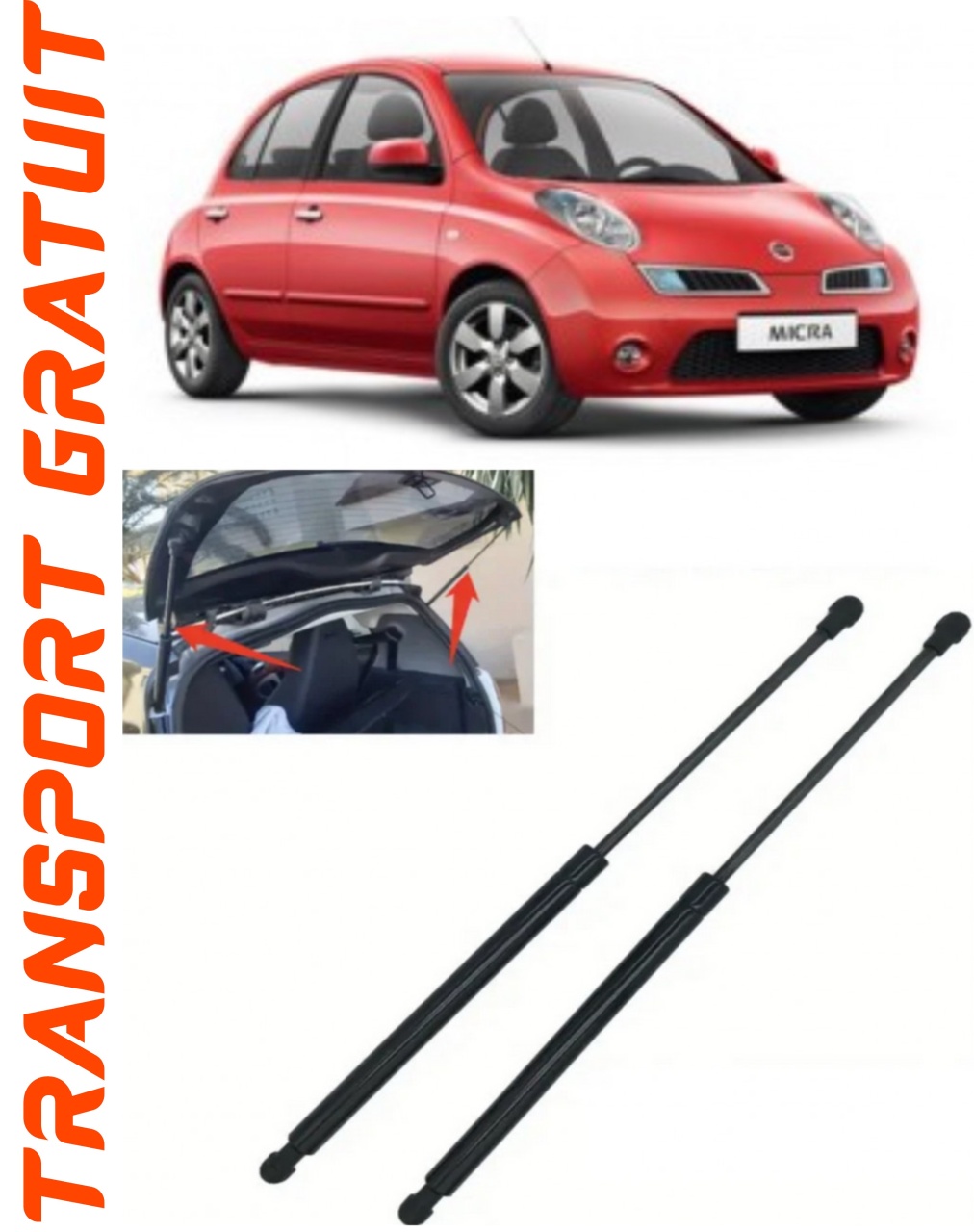 Set 2 amortizoare Haion portbagaj pentru masina Nissan Micra III
