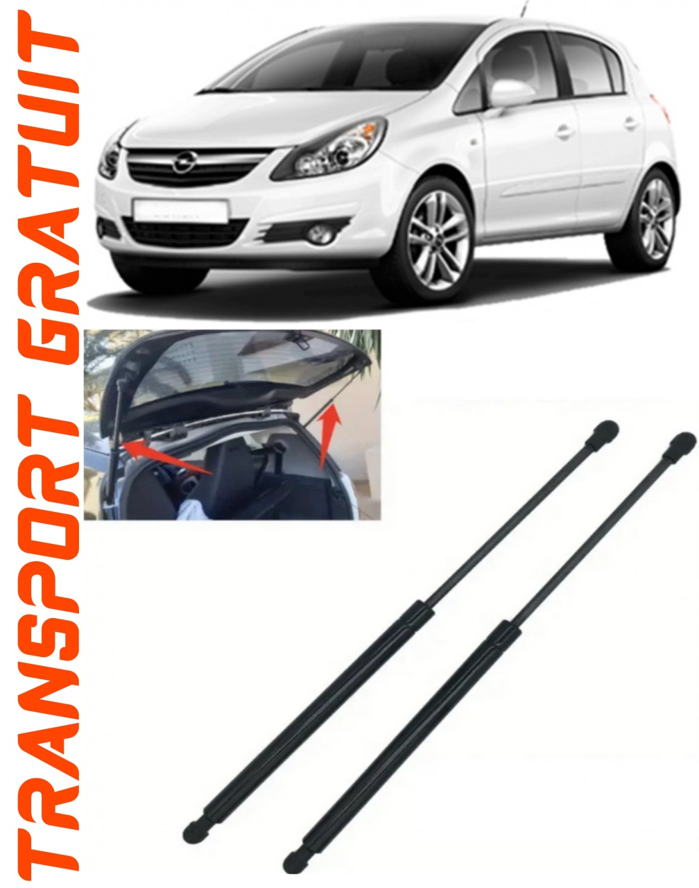 Set 2 amortizoare Haion portbagaj pentru masina Opel Corsa D