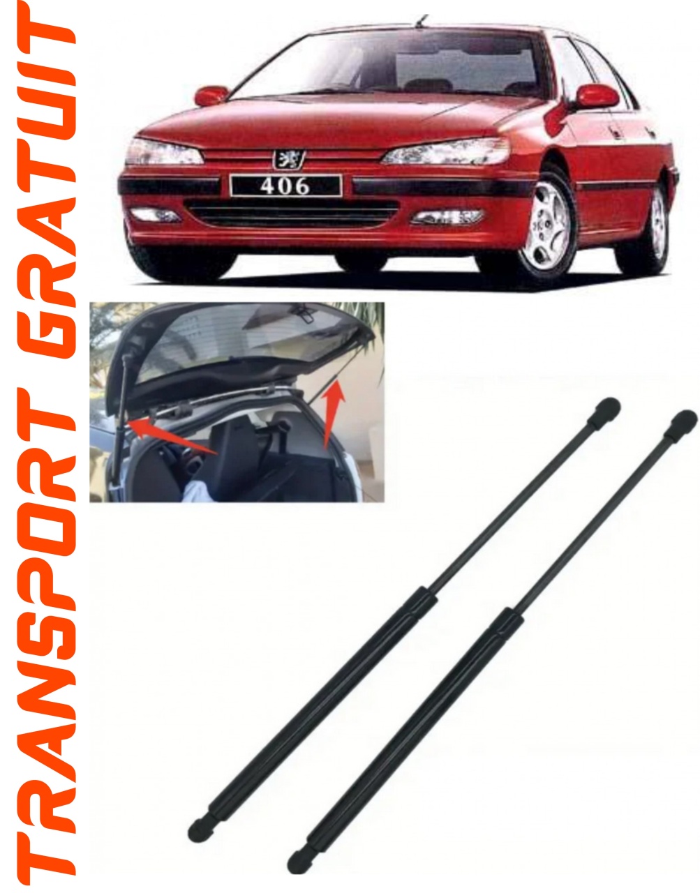 Set 2 amortizoare Haion portbagaj pentru masina Peugeot 406