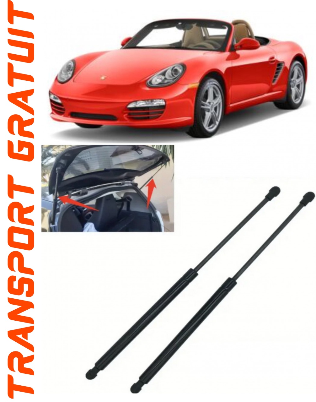 Set 2 amortizoare Haion portbagaj pentru masina Porsche Boxster