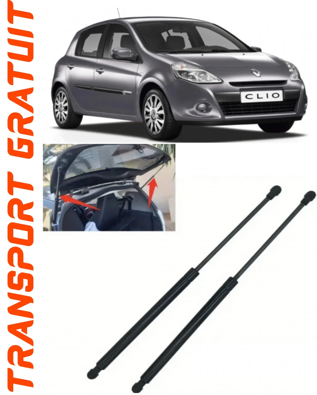 Set 2 amortizoare Haion portbagaj pentru masina Renault Clio III