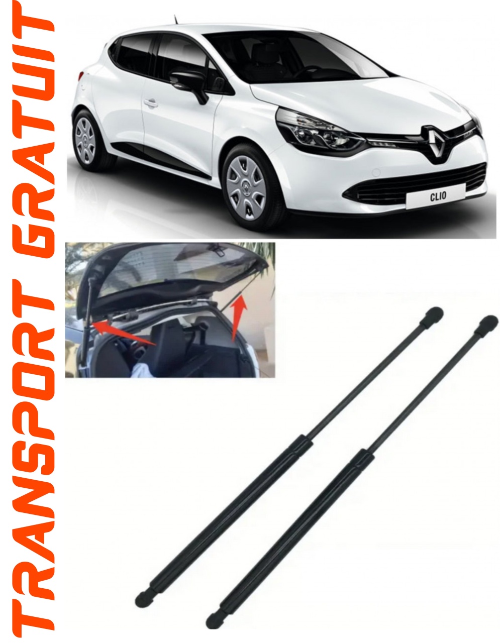 Set 2 amortizoare Haion portbagaj pentru masina Renault Clio IV
