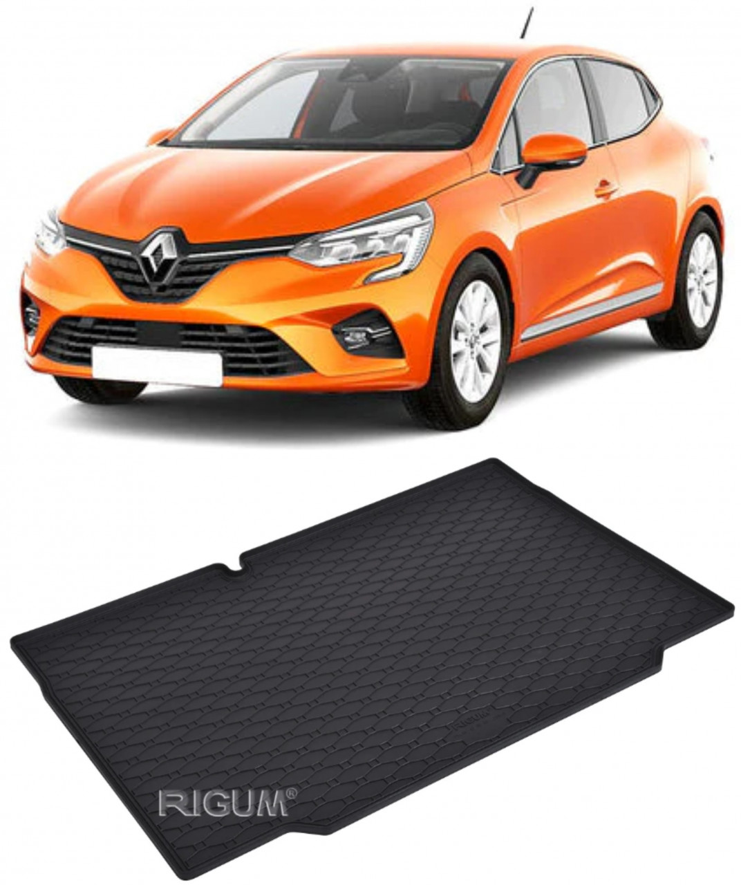 Tavita auto RENAULT Clio V Hatchback 2019-prezent, protectie portbagaj, Cri-Flo, din cauciuc 100%, compatibil cu autoturismul RENAULT Clio V