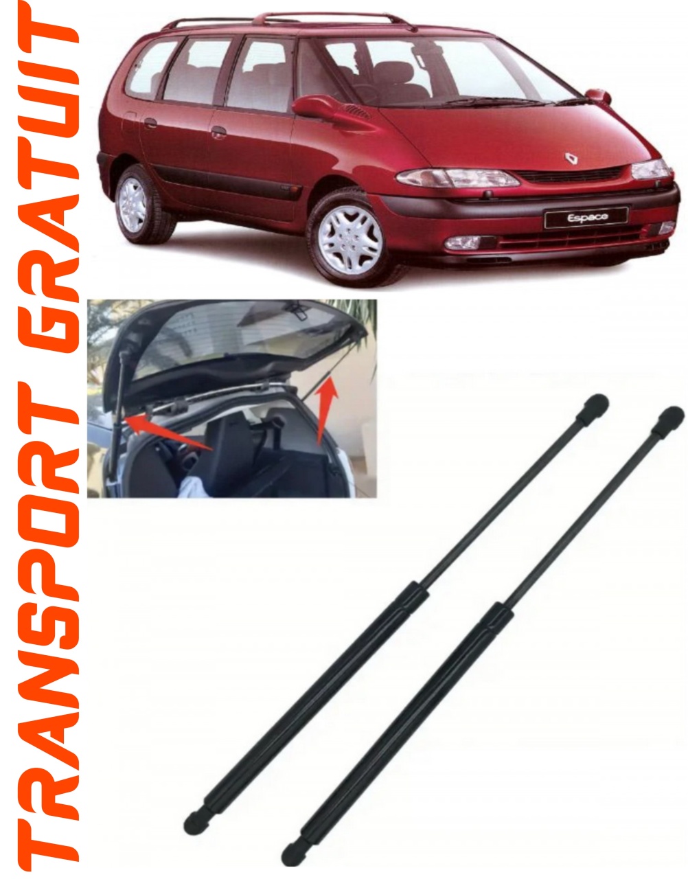 Set 2 amortizoare Haion portbagaj pentru masina Renault Espace III