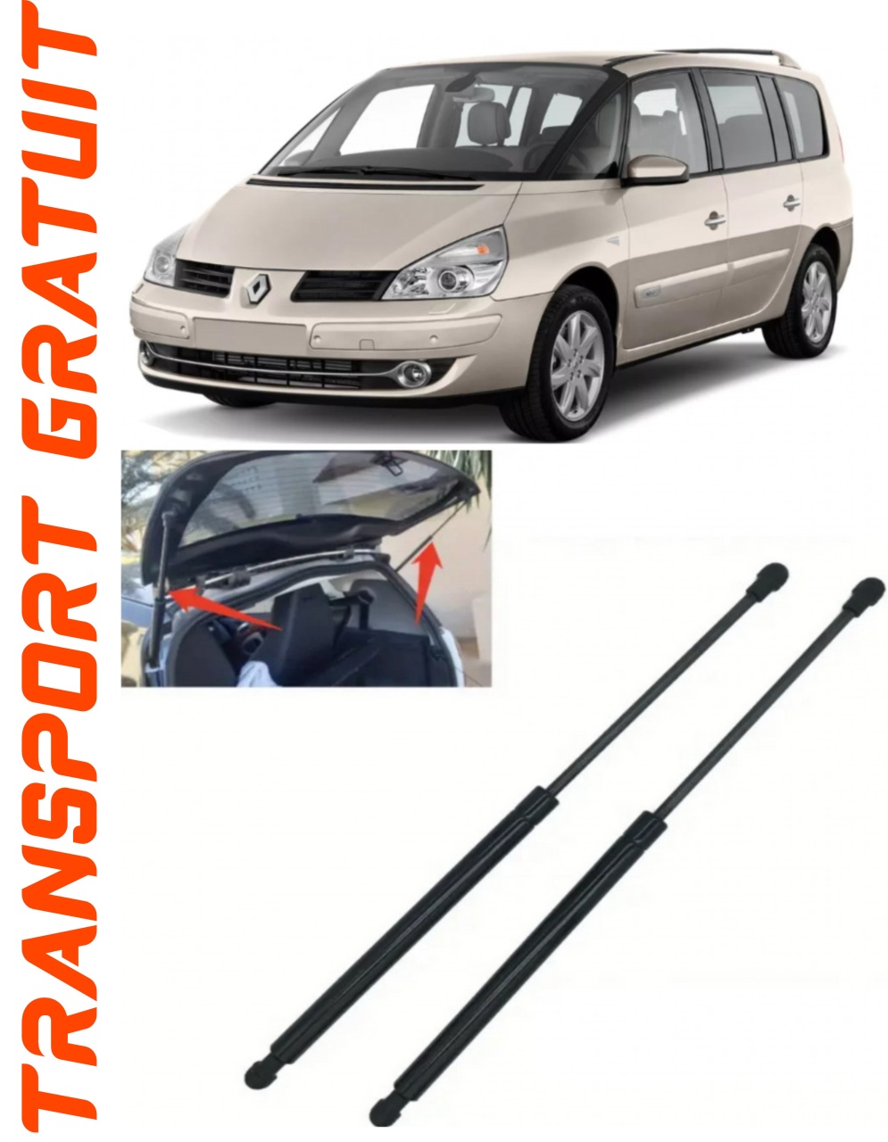 Set 2 amortizoare Haion portbagaj pentru masina Renault Espace IV