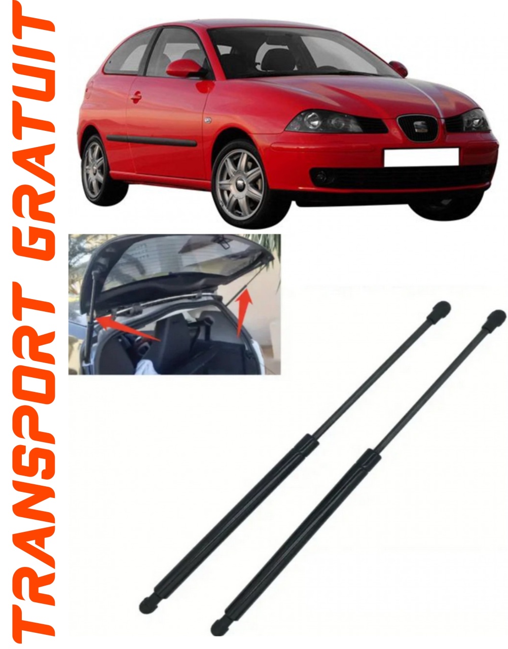 Set 2 amortizoare Haion portbagaj pentru masina Seat Ibiza III
